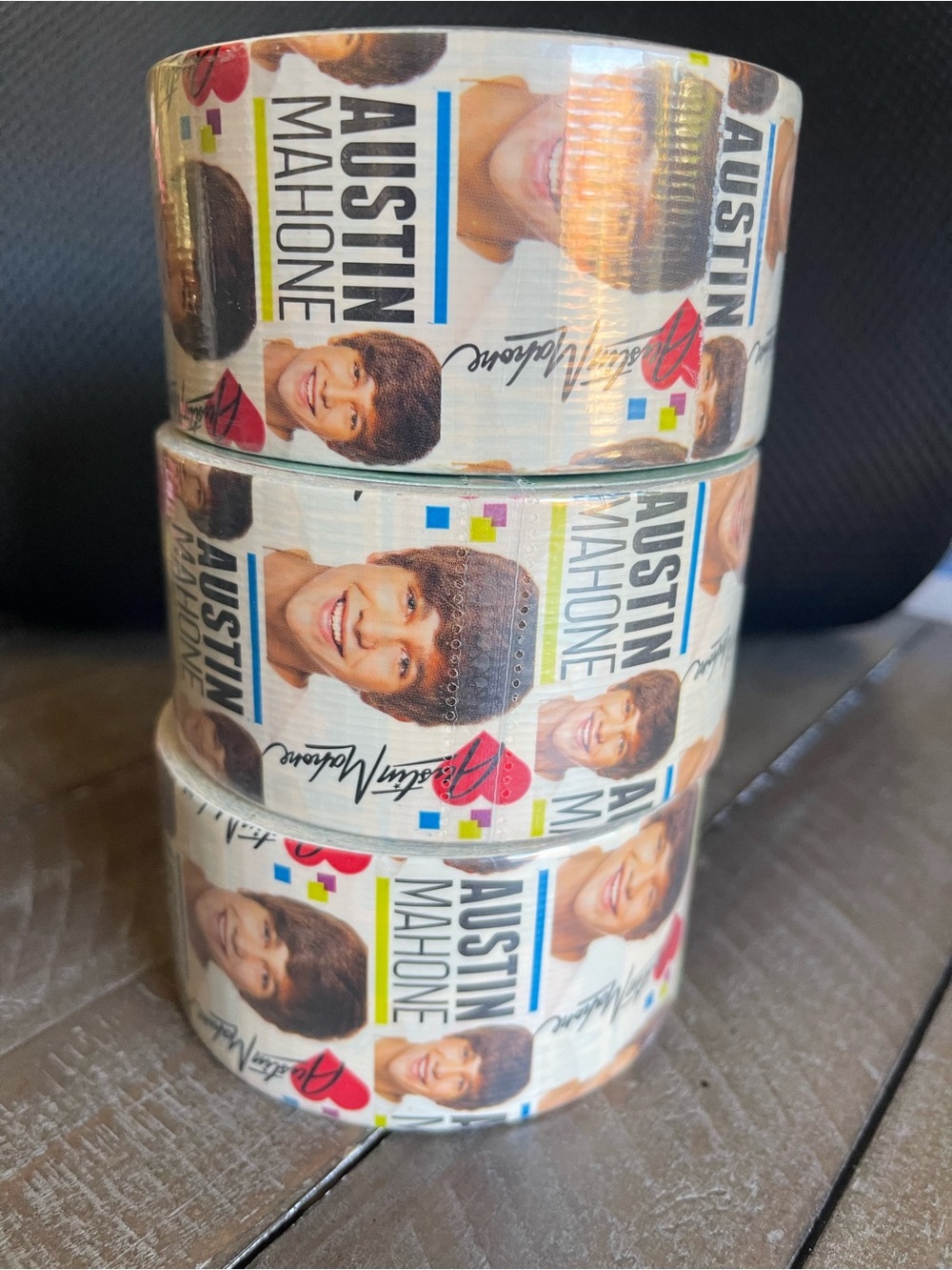 Decorative Party Tape - Austin Mahone White with Multicolor Graphics